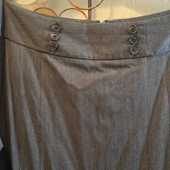 VINTAGE Hard to find Lane Bryant 2 piece Dark Gray Maxi Skirt Suit 18 - Picture 2 of 15